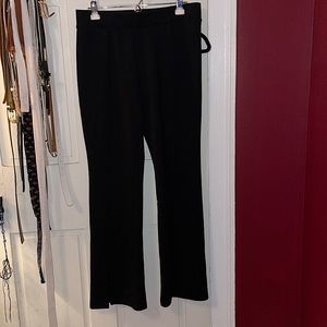 Split ankle black trousers